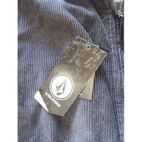 Volcom Halecrest Jacket Corduroy Sherpa Collar Full-Zip Black $90 Size Medium - Picture 4 of 5
